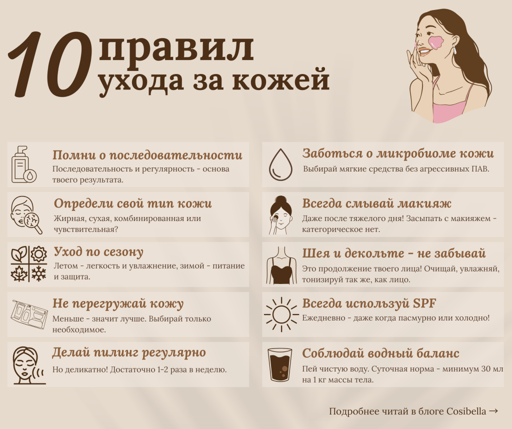 Базовые правила ухода за кожей - инструкция от косметолога