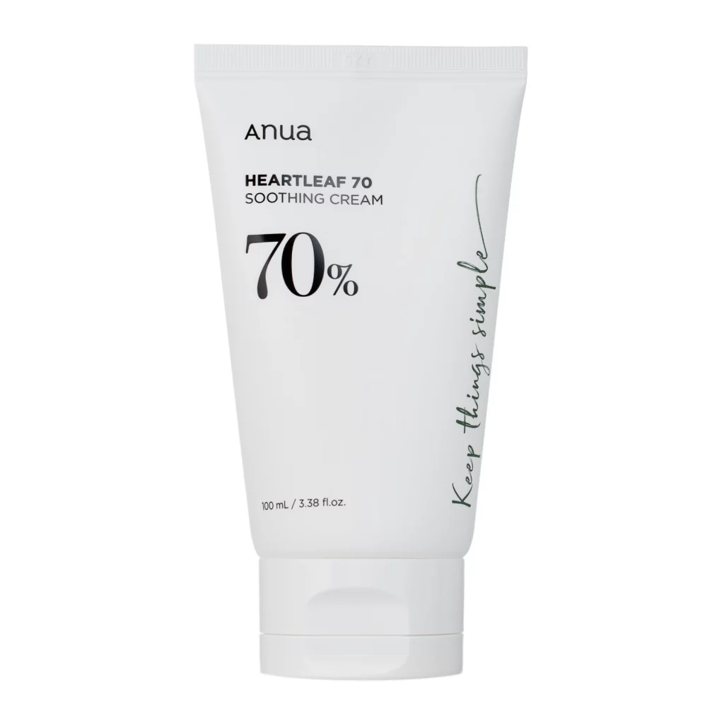 Anua - Heartleaf 70% Soothing Cream - Заспокійливий крем для обличчя з екстрактом гуттуїнії