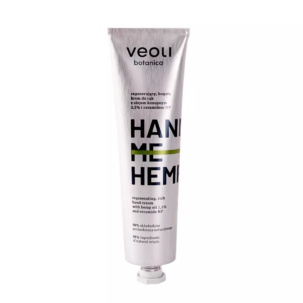 Veoli Botanica - Hand Me Hand - Насичений регенерувальний крем для рук з конопляною олією 2,5%