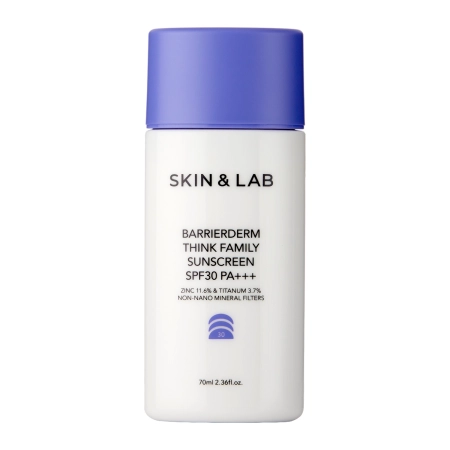 Skin&Lab - Barrierderm Think Family Sunscreen - Солнцезащитный крем для лица и тела с физическими фильтрами