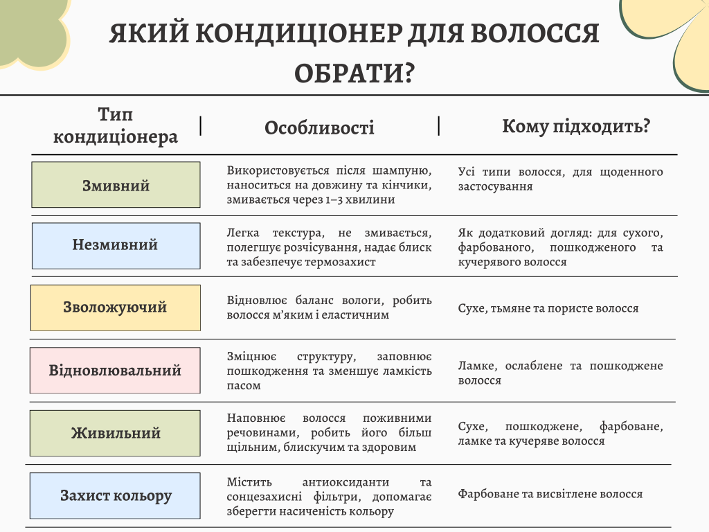 Який кондиціонер для волосся обрати?