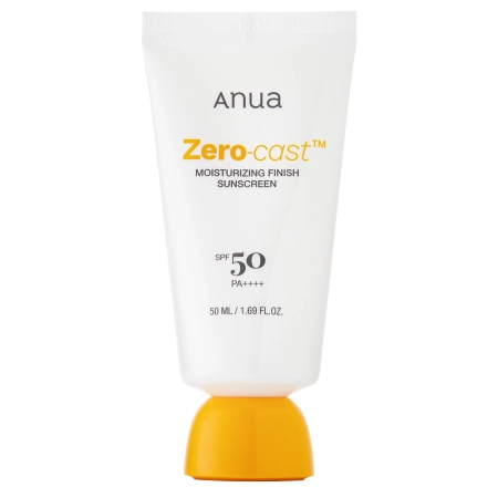 Anua - Zero-Cast Moisturizing Finish Sunscreen SPF50 PA++++ - Зволожувальний сонцезахисний крем без білого фінішу