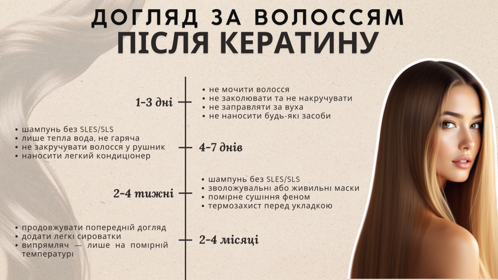 Як доглядати за волоссям після кератину?