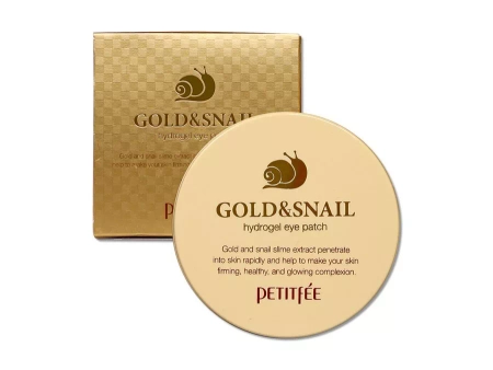 PETITFEE - Gold & Snail Hydrogel Eye Patch - Гідрогелеві патчі з натуральним золотом та есенцією зі слизу равлика