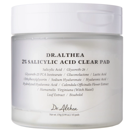 Dr. Althea - 2% Salicylic Acid Clear Pad - Очищувальні педи з саліциловою кислотою 2%