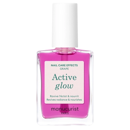 Manucurist - Active - Active Glow - Доглядовий лак 2в1 - Grape - 15ml