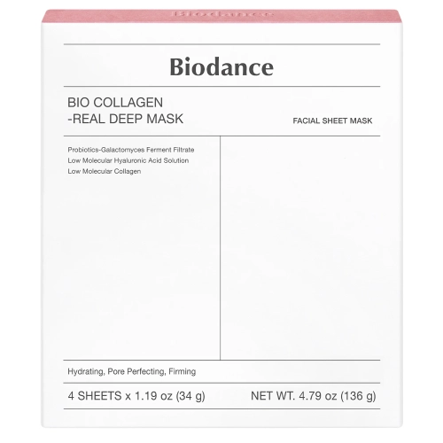 Biodance - Bio-Collagen Real Deep Mask Set - Набор укрепляющих коллагеновых масок для лица - 4x34g