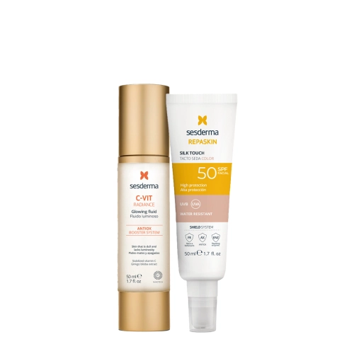 sesderma - C-VIT Radiance + Repaskin Silk Touch Color SPF50 - Набор косметики для лица - 50ml+50ml
