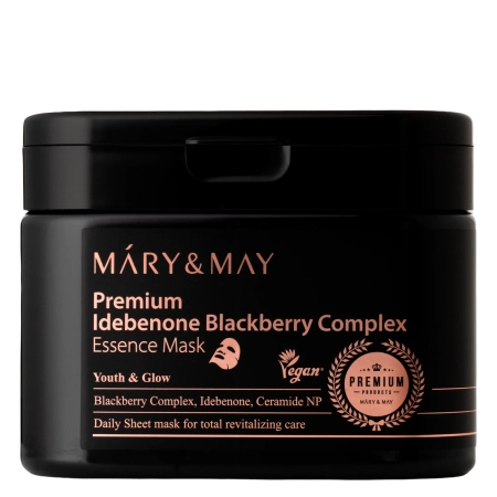 Mary&May - Premium Idebenon Blackberry Complex Essence Mask - Набор тканевых масок для лица - 20шт.