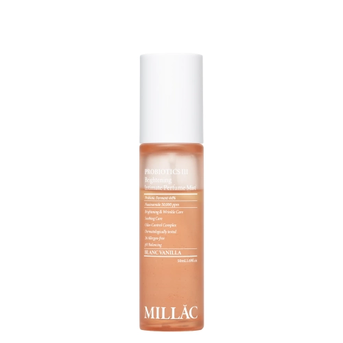 MILLAC - Probiotics III Brightening Intimate Perfume Mist - Пробиотический парфюмированный спрей для интимной зоны - Blanc Vanilla - 50ml