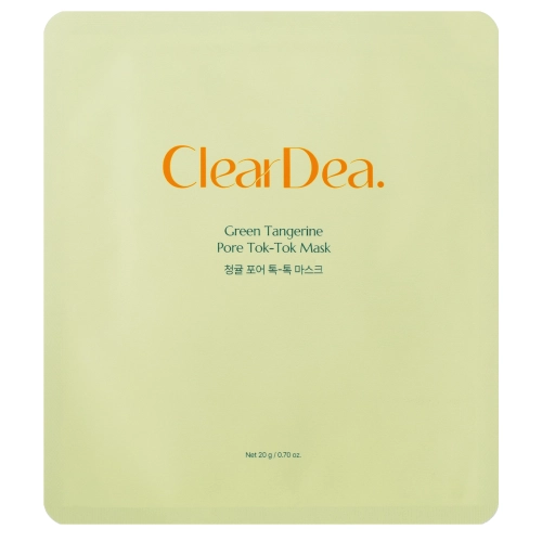 ClearDea - Green Tangerine Pore Tok-Tok Mask - Увлажняющая тканевая маска для лица - 1шт/20g