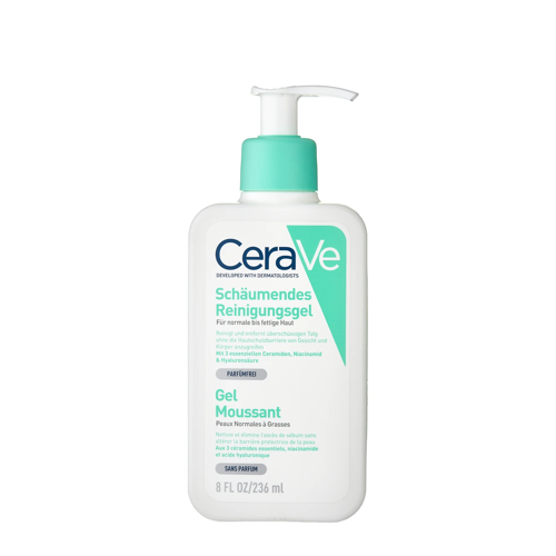 CeraVe - Foaming Cleansing Gel - Интенсивно очищающий гель для нормальной и жирной кожи - 237ml