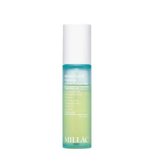 MILLAC - Probiotics III Brightening Intimate Perfume Mist - Пробіотичний парфумований спрей для інтимної зони - Pure Soap - 50ml