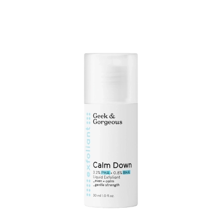 Geek & Gorgeous - Ексфоліант для чутливої шкіри з кислотами 4% PHA та BHA - Calm Down - 30ml