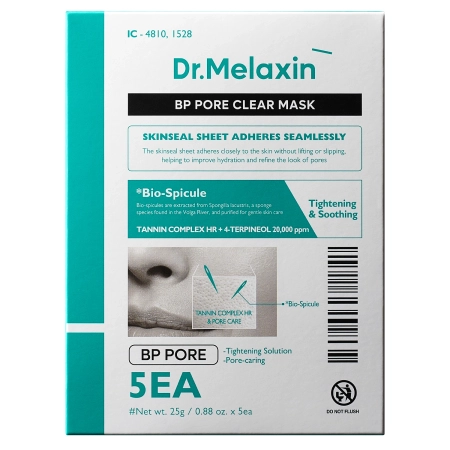 Dr.Melaxin - BP Pore Clear Mask Pack - Набор очищающих тканевых масок для лица - 5x25g
