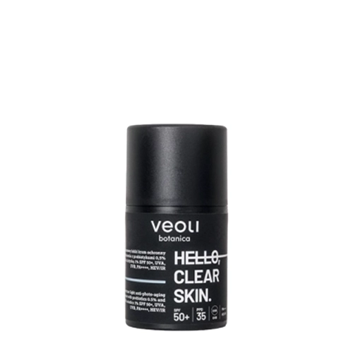 Veoli Botanica - Hello, Clear Skin - Легкий солнцезащитный крем против фотостарения SPF 50+, UVA, UVB, PA++++, HEV/IR - 50ml