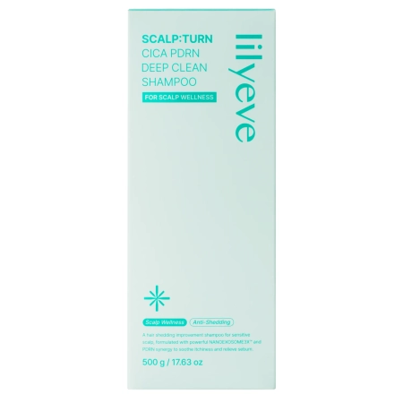 lilyeve - Scalp:Turn Cica PDRN Deep Clean Shampoo - Успокаивающе-очищающий шампунь для волос и кожи головы - 500g