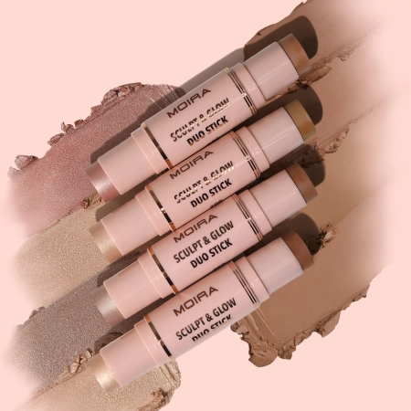 Moira - Sculpt & Glow Duo Stick - Стик для контуринга - 400 Glowing Up! - 6g+5,2g