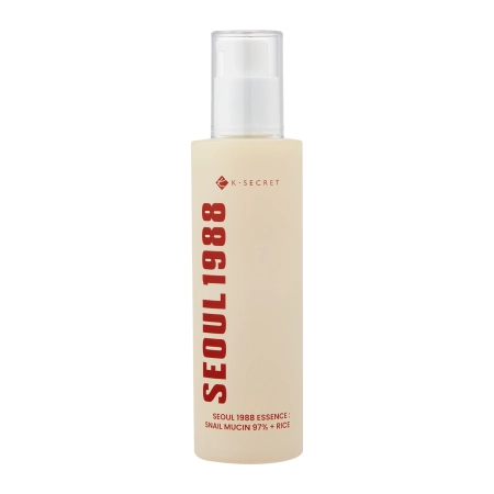 K-SECRET - SEOUL 1988 Essence : Snail Mucin 97% + Rice - Успокаивающая эссенция с фильтратом слизи улитки и рисом - 100ml