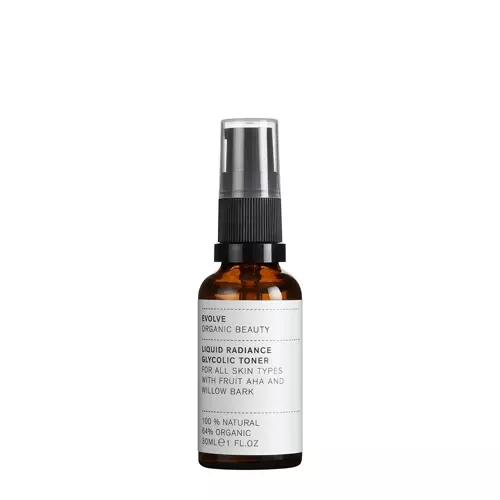 Evolve Organic Beauty - Liquid Radiance Glycolic Toner - Тонік з кислотами AHA і BHA - 30ml