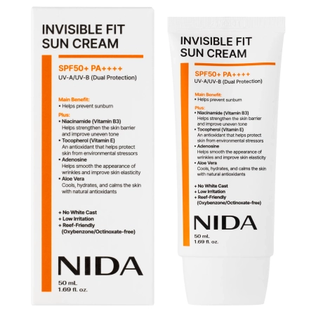 NIDA - Invisible Fit Sun Cream - Солнцезащитный крем для лица - 50ml