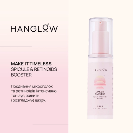 HanGlow - Make It Timeless - Spicule & Retinoids Booster - Ревитализирующая сыворотка с микроиглами и ретиноидами - 30 ml