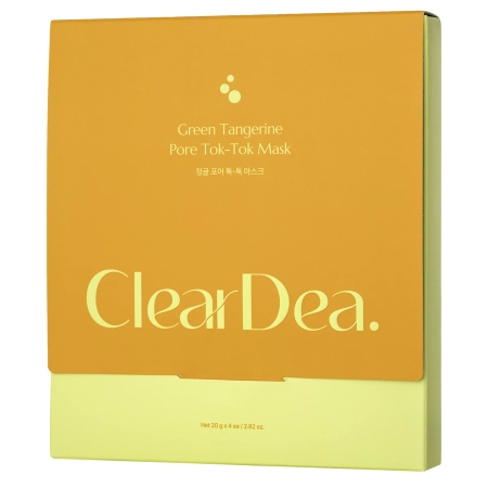 ClearDea - Green Tangerine Pore Tok-Tok Mask - Набір зволожувальних тканинних масок для обличчя - 20gx4