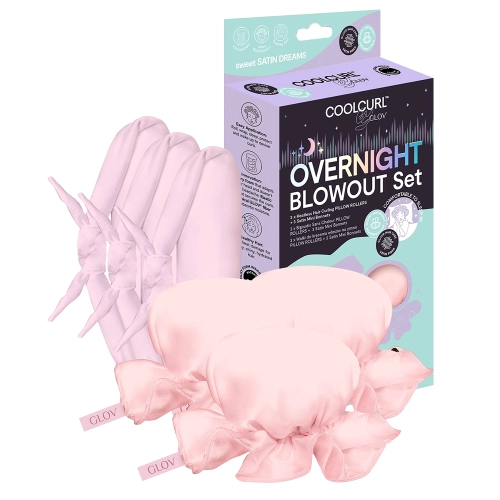 Glov - Cool Curl Overnight Blowout Set - Набор для холодной завивки волос - Pink - 1шт