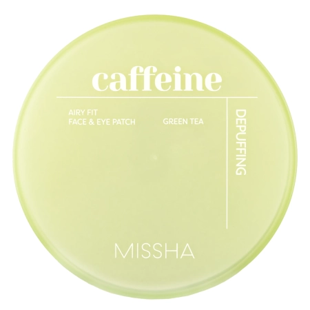 Missha - Airy Fit Caffeine Depuffing Face & Eye Patch - Протинабрякові гідрогелеві патчі з кофеїном - 60шт.