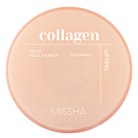Missha - Airy Fit Collagen Lifting Face & Eye Patch - Укрепляющие гидрогелевые патчи с коллагеном - 60шт