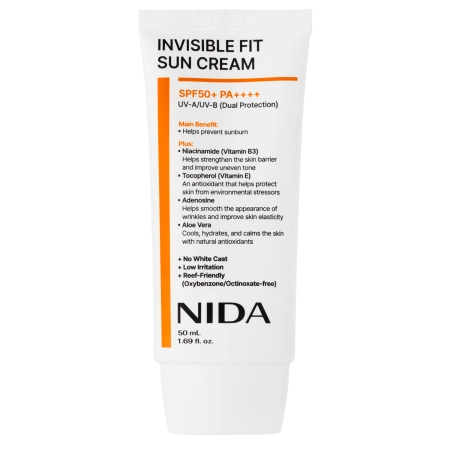 NIDA - Invisible Fit Sun Cream - Сонцезахисний крем для обличчя - 50ml