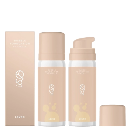 LOVRO - Bubble Foundation - Тональная основа с воздушной формулой для сияния кожи - 02 Vanilla - 50ml