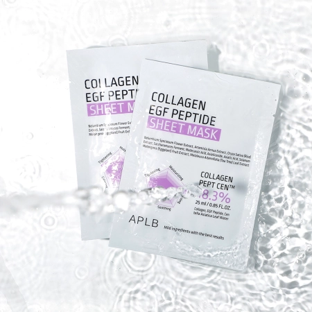 APLB - Collagen EGF Peptide Sheet Mask - Зволожувально-зміцнювальна тканинна маска для обличчя - 1шт./25ml