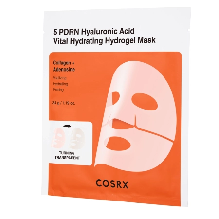 COSRX - 5 PDRN Hyaluronic Acid Vital Hydrating Hydrogel Mask - Набір зволожувальних гідрогелевих масок - 34g x 3шт