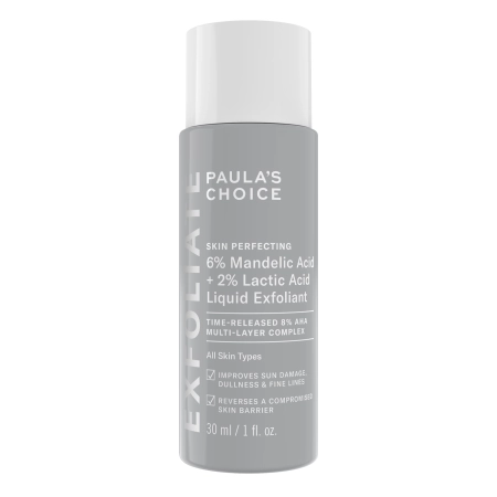 Paula's Choice - 6% Mandelic Acid + 2% Lactic Acid Liquid Exfoliant - Эксфолиант для лица с AHA-кислотами - 30ml
