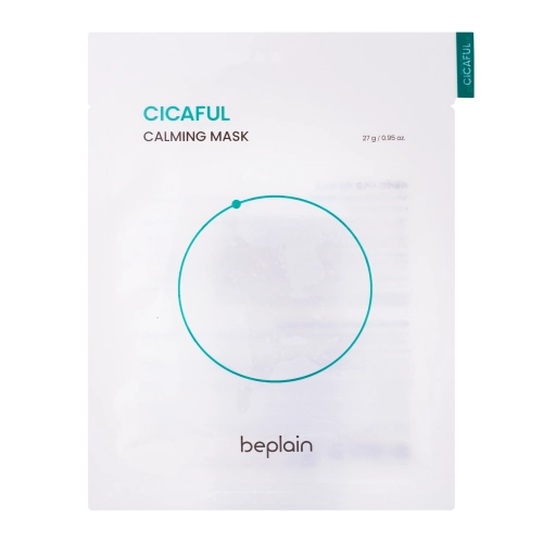 Beplain - Cicaful Calming Mask - Регенерирующе-успокаивающая тканевая маска с экстрактом центеллы - 27g