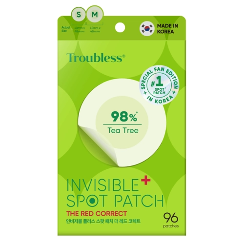 Troubless - Invisible Plus Spot Patch The Red Correct - Патчи от недостатков, уменьшающие покраснения - 96шт