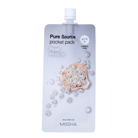 Missha - Pure Source Pocket Pack - Pearl - Маска для придания коже сияния - 10ml