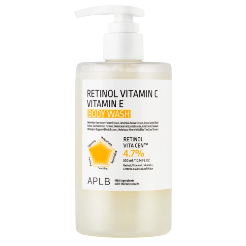 APLB - Retinol Vitamin C Vitamin E Body Wash - Розгладжувальний та зміцнювальний гель для душу з ретинолом і вітамінами C та E - 300ml