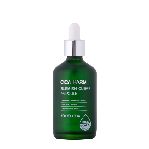Farmstay - Cica Farm Blemish Clear Ampoule - Заспокійлива ампула для обличчя з центеллою азіатською - 100ml