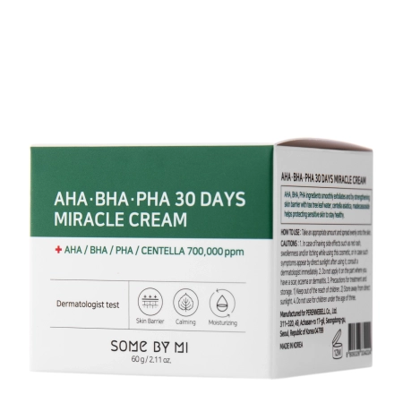 Some By Mi - Многофункциональный крем для лица с кислотами - AHA BHA PHA 30 Days Miracle Cream - 60ml