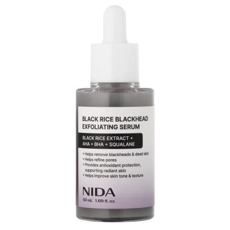 NIDA - Black Rice Blackhead ENIDA - Black Rice Blackhead Exfoliating Serum - Отшелушивающая сыворотка для лица с экстрактом черного риса - 50ml