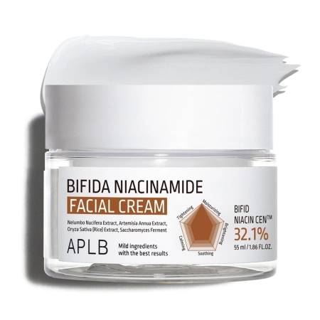 APLB - Bifida Niacinamide Facial Cream - Крем для візуального звуження пор з ніацинамідом - 55ml
