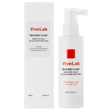 ViveLab - Recovery Clinic Sensitive Scalp SOS Solution Hair Tonic - Регенерувальний і заспокійливий тонік для шкіри голови - 120ml