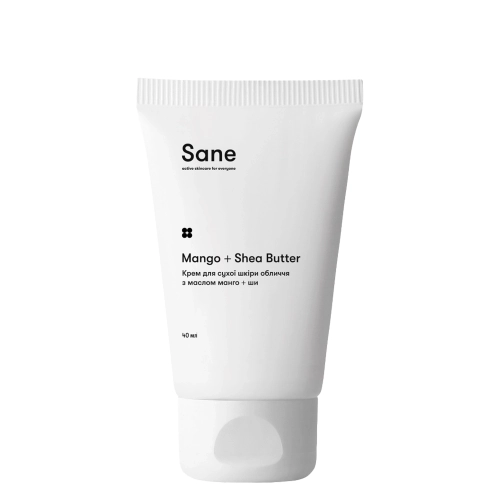Sane - Mango + Shea Butter - Крем для сухой кожи с маслом манго и ши - 40ml