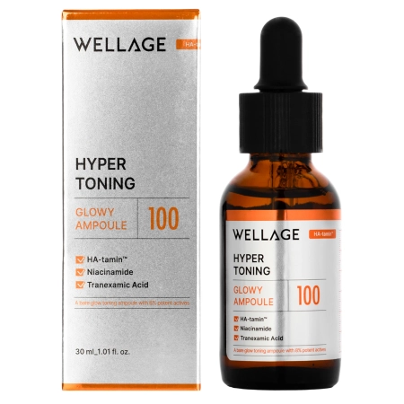 WELLAGE - Hyper Toning Glowy Ampoule - Освітлювально-тонізуюча ампула для обличчя - 30ml