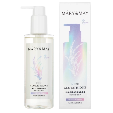 Mary&May - Rice Glutathione LHA Cleansing Oil - Очищающее масло для лица - 200ml