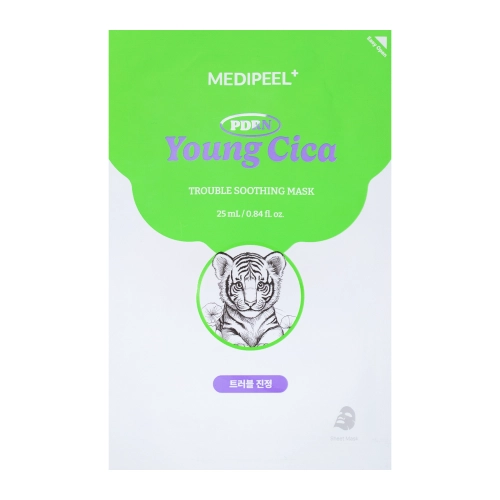 Medi-Peel - Young Cica PDRN Trouble Soothing Mask - Успокаивающая и увлажняющая тканевая маска для лица с PDRN - 25ml
