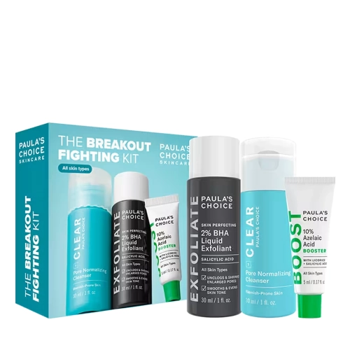 Paula's Choice - The Breakout - Fighting Kit - Набір косметики для боротьби з прищами та комедонами - 5ml+30ml+30ml
