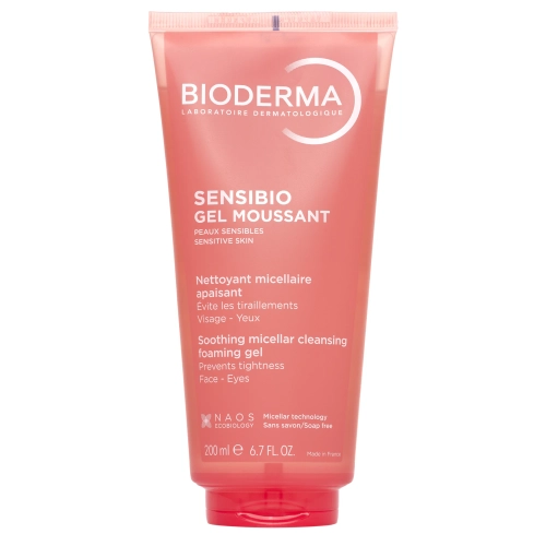 Bioderma - Sensibio Gel Moussant - Заспокійливий міцелярний гель для вмивання - 200ml